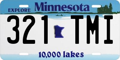 MN license plate 321TMI
