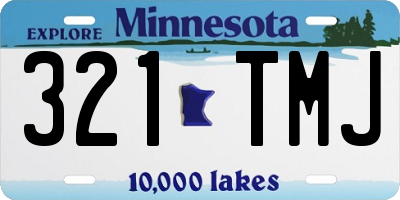 MN license plate 321TMJ