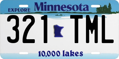 MN license plate 321TML