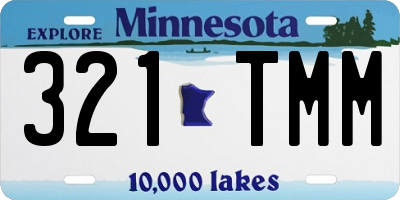 MN license plate 321TMM
