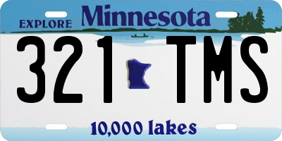 MN license plate 321TMS