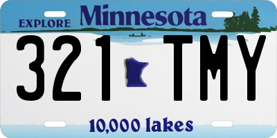 MN license plate 321TMY