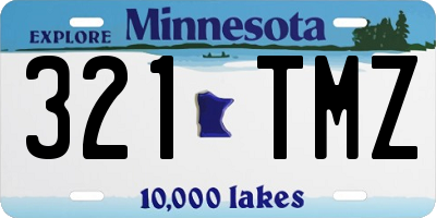 MN license plate 321TMZ