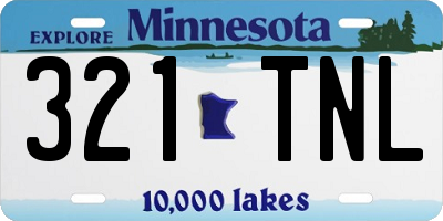 MN license plate 321TNL