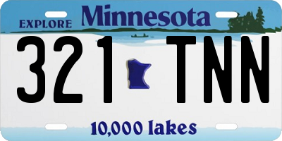 MN license plate 321TNN