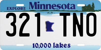 MN license plate 321TNO