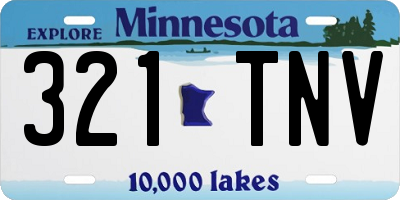 MN license plate 321TNV