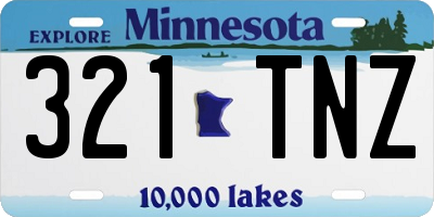 MN license plate 321TNZ