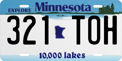 MN license plate 321TOH
