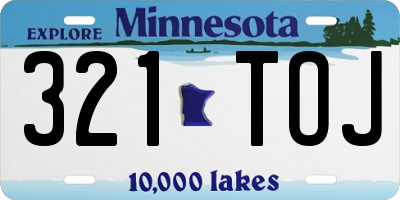 MN license plate 321TOJ