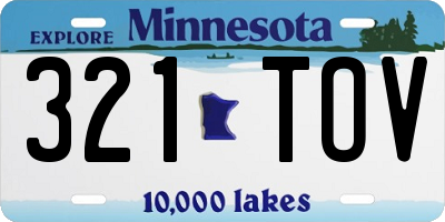 MN license plate 321TOV