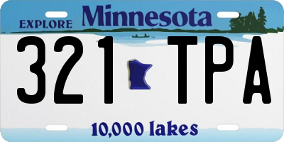MN license plate 321TPA