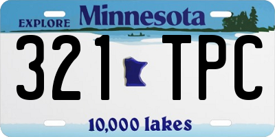 MN license plate 321TPC