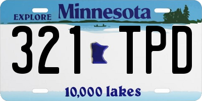 MN license plate 321TPD