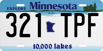 MN license plate 321TPF