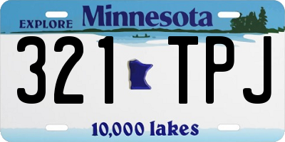 MN license plate 321TPJ