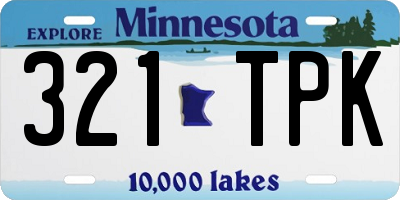 MN license plate 321TPK