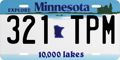 MN license plate 321TPM