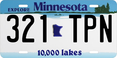 MN license plate 321TPN