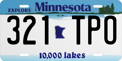 MN license plate 321TPO