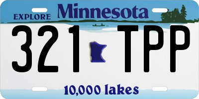 MN license plate 321TPP