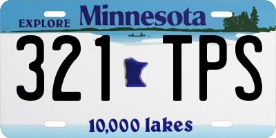 MN license plate 321TPS