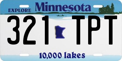 MN license plate 321TPT