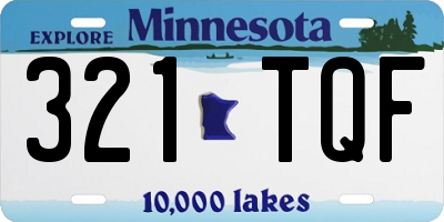 MN license plate 321TQF