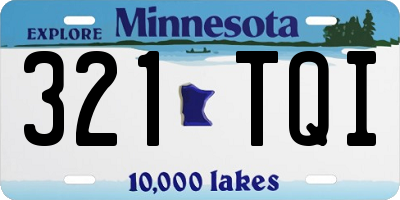 MN license plate 321TQI