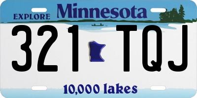 MN license plate 321TQJ