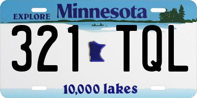 MN license plate 321TQL