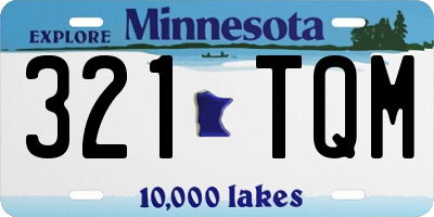 MN license plate 321TQM