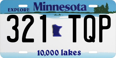 MN license plate 321TQP