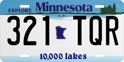 MN license plate 321TQR
