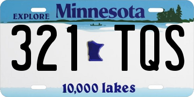 MN license plate 321TQS
