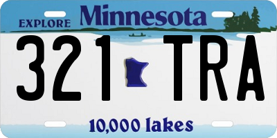MN license plate 321TRA
