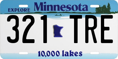 MN license plate 321TRE