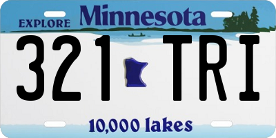 MN license plate 321TRI