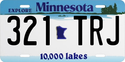 MN license plate 321TRJ
