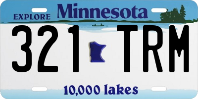MN license plate 321TRM