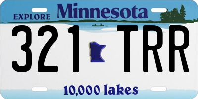 MN license plate 321TRR