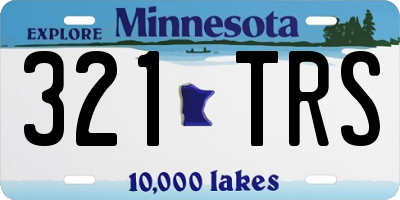 MN license plate 321TRS