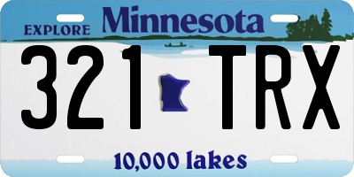 MN license plate 321TRX