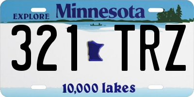 MN license plate 321TRZ