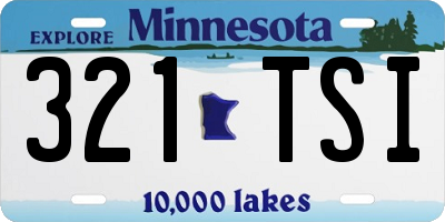 MN license plate 321TSI