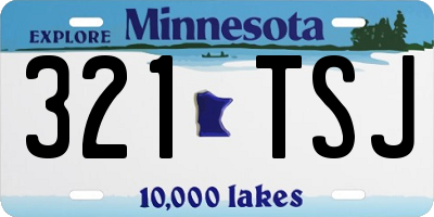 MN license plate 321TSJ