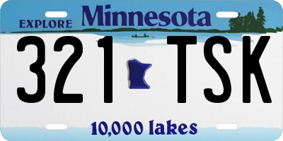 MN license plate 321TSK