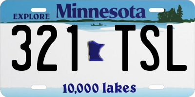 MN license plate 321TSL