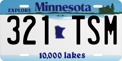 MN license plate 321TSM