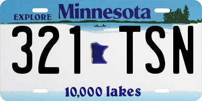 MN license plate 321TSN